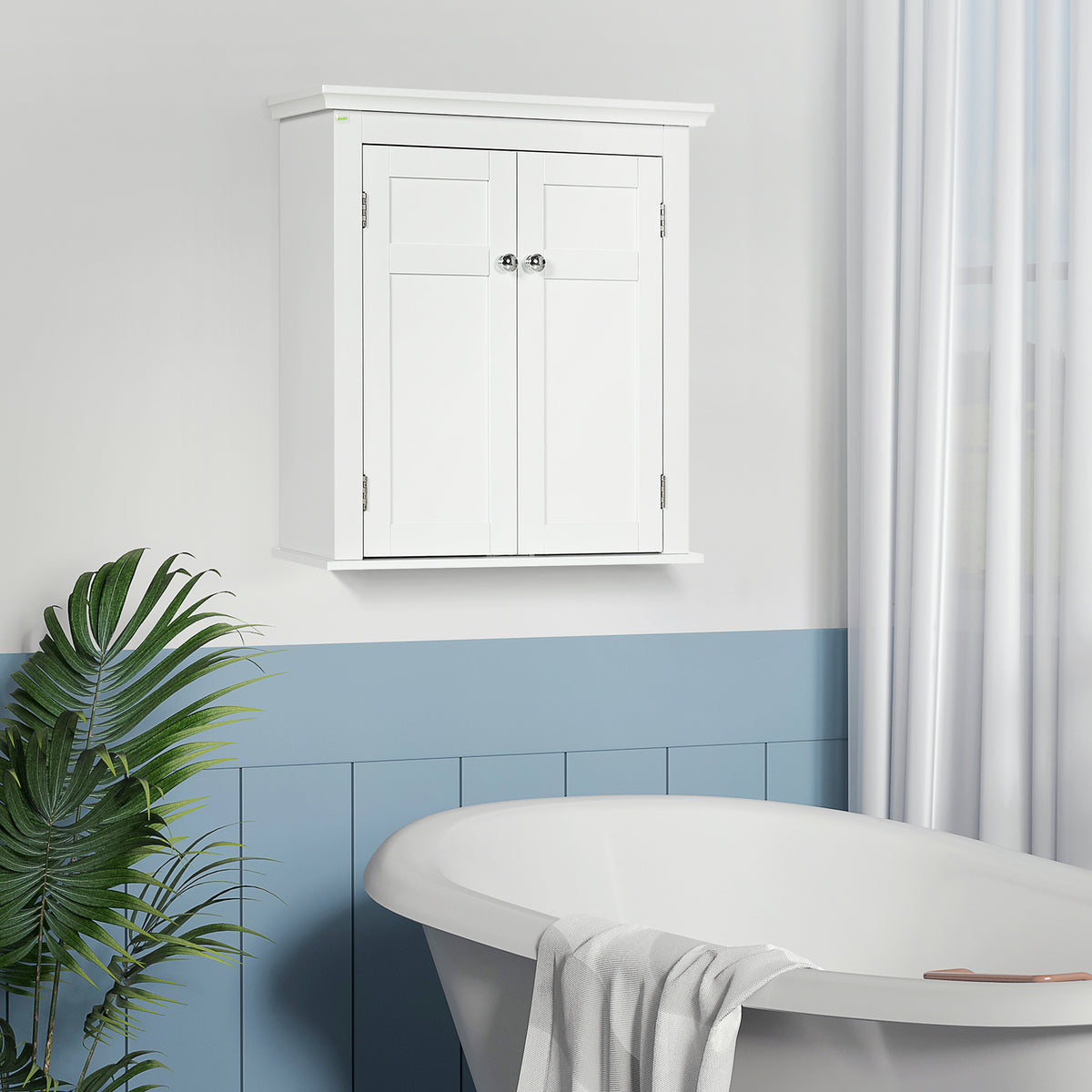 Bathroom Cabinet, Medicine Cabinet, Over Toilet Storage Cabinet with Adjustable Shelves for Entryway, White