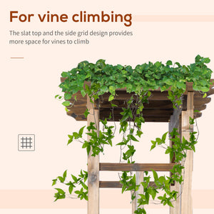 85" Wooden Outdoor Garden Arbour, Garden Arch Trellis for Climbing Vines  for Wedding and Ceremony -