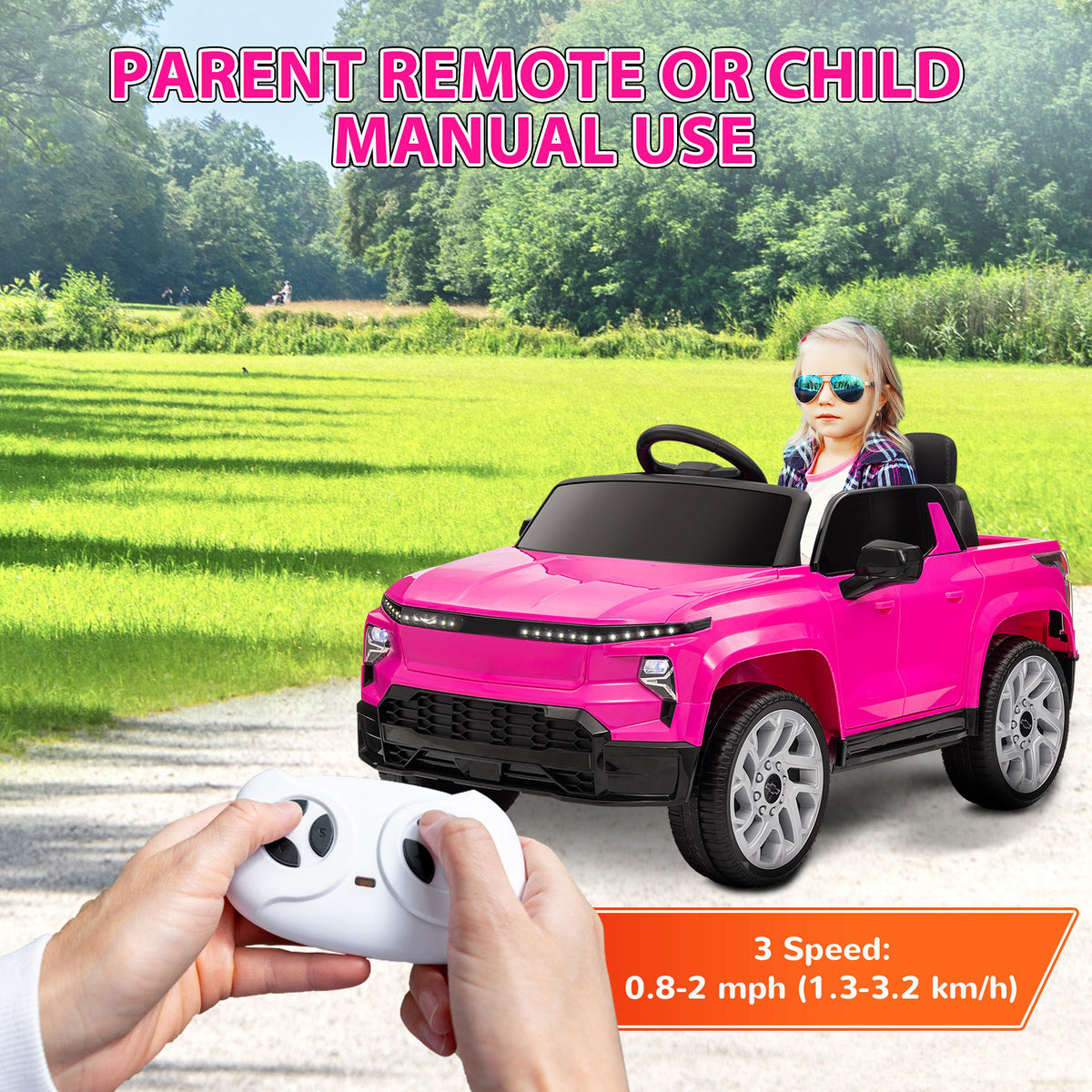 Qaba 12V CHEVROLET SILVERADO EV RST Licensed Kids Car w/ Remote, Spring Suspension, Soft Start, Training Wheels