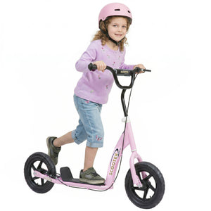 Kids Scooter with 12" EVA Big Tires, Street Bike Bicycle for Teens with Adjustable Height Handle for 5-12