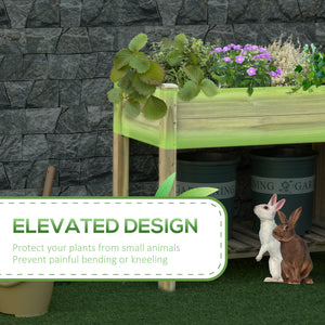Elevated Planter Box with Legs and Storage Shelf, Raised Garden Bed, Elevated Wooden Planter Box, Green – view 6