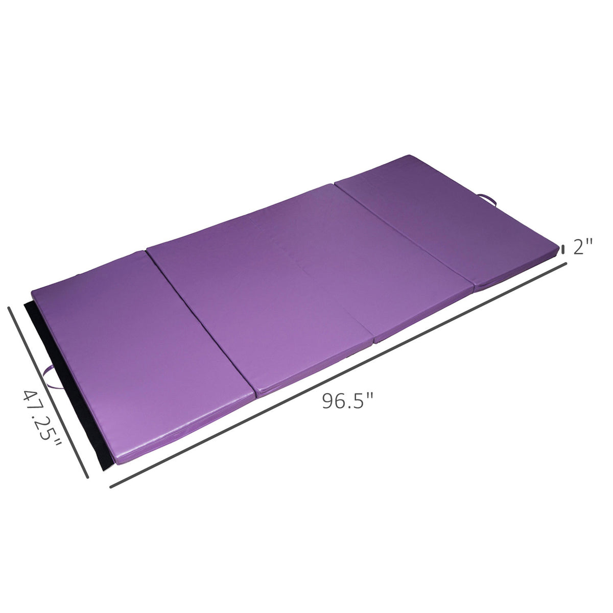 Soozier 4'x10'x2" Folding Gymnastics Tumbling Mat, Exercise Mat with Carrying Handles for Yoga, MMA, Martial Arts