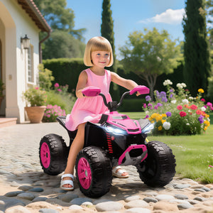 Qaba 2-Seater All-Terrain 4 Wheeler, 24V Kids ATV Ride-On, Electric Quad Car with Dual Motor, for Boys and Girls