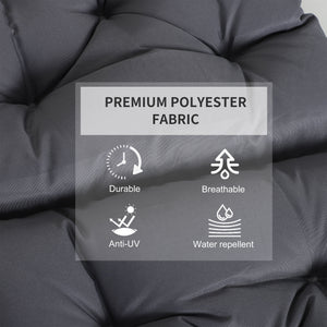 Patio Chair Cushions Set of 2, 39" x 20" x 3" Outdoor Tufted Cushion Set with Ties for Indoor Outdoor – view 6
