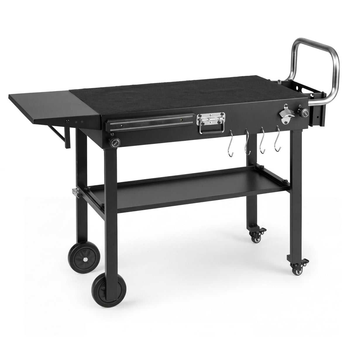 Outdoor Grill Cart, Foldable Grilling Table for Blackstone Griddle with 31” x 17” Tabletop view 3