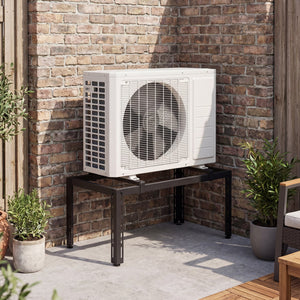 Outdoor Heavy-Duty AC Base for 9000-36000 BTU Ductless Air Conditioners Heat Pump-Black view 2