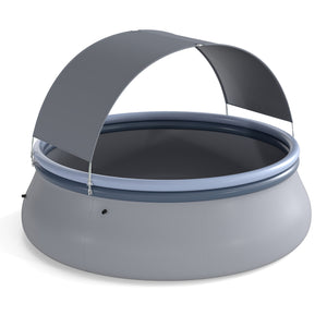 Outdoor Inflatable Pool with Sunshade Canopy-S