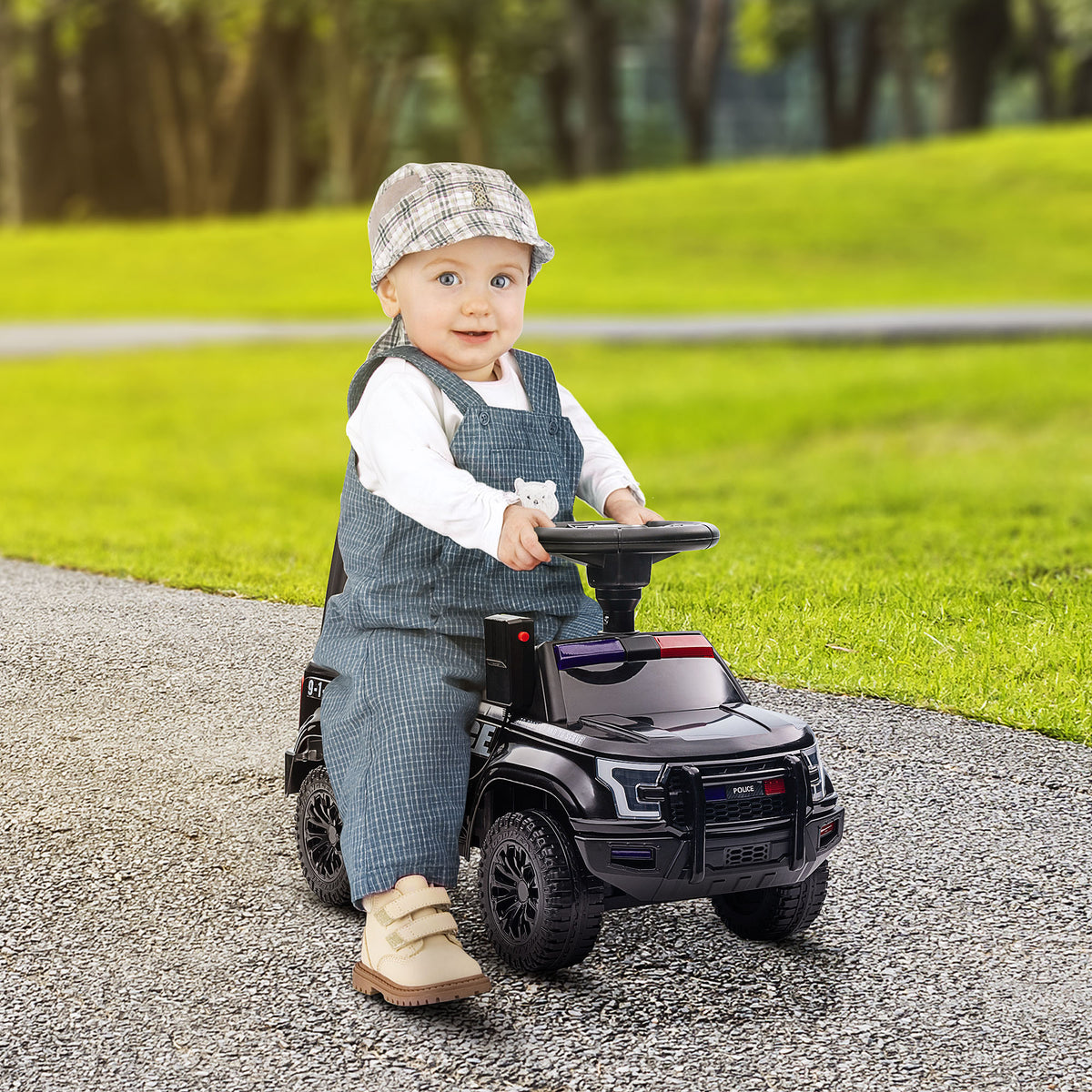 Aosom Kids Ride On Sliding Car with Hidden Under Seat Storage, Foot-to-Floor Design