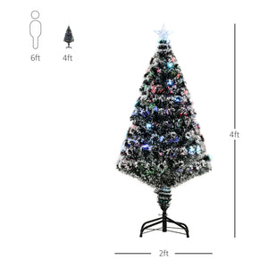 3ft Pre-Lit LED Optical Fiber Christmas Tree w/ Stand