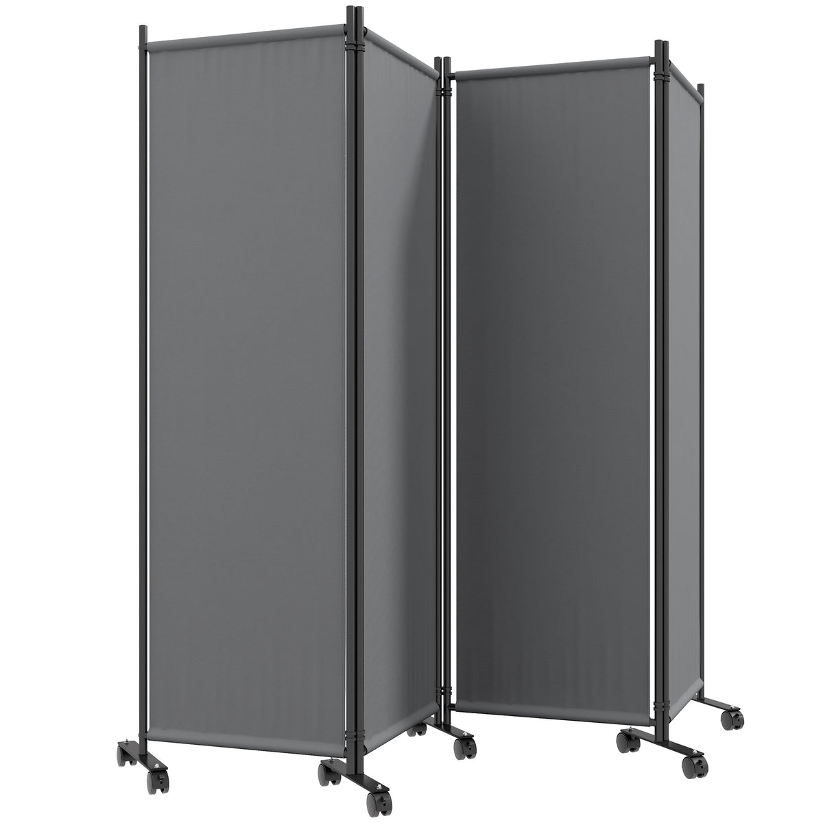 Folding Room Divider, Privacy Screen for Home Office Bedroom, 5.6FT Tall, Dark Grey – view 15