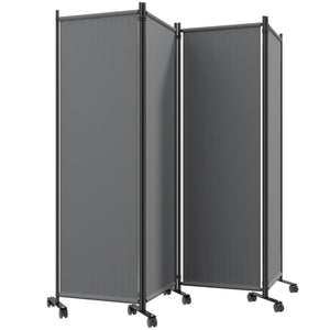 Folding Room Divider, Privacy Screen for Home Office Bedroom, 5.6FT Tall, Dark Grey – view 15