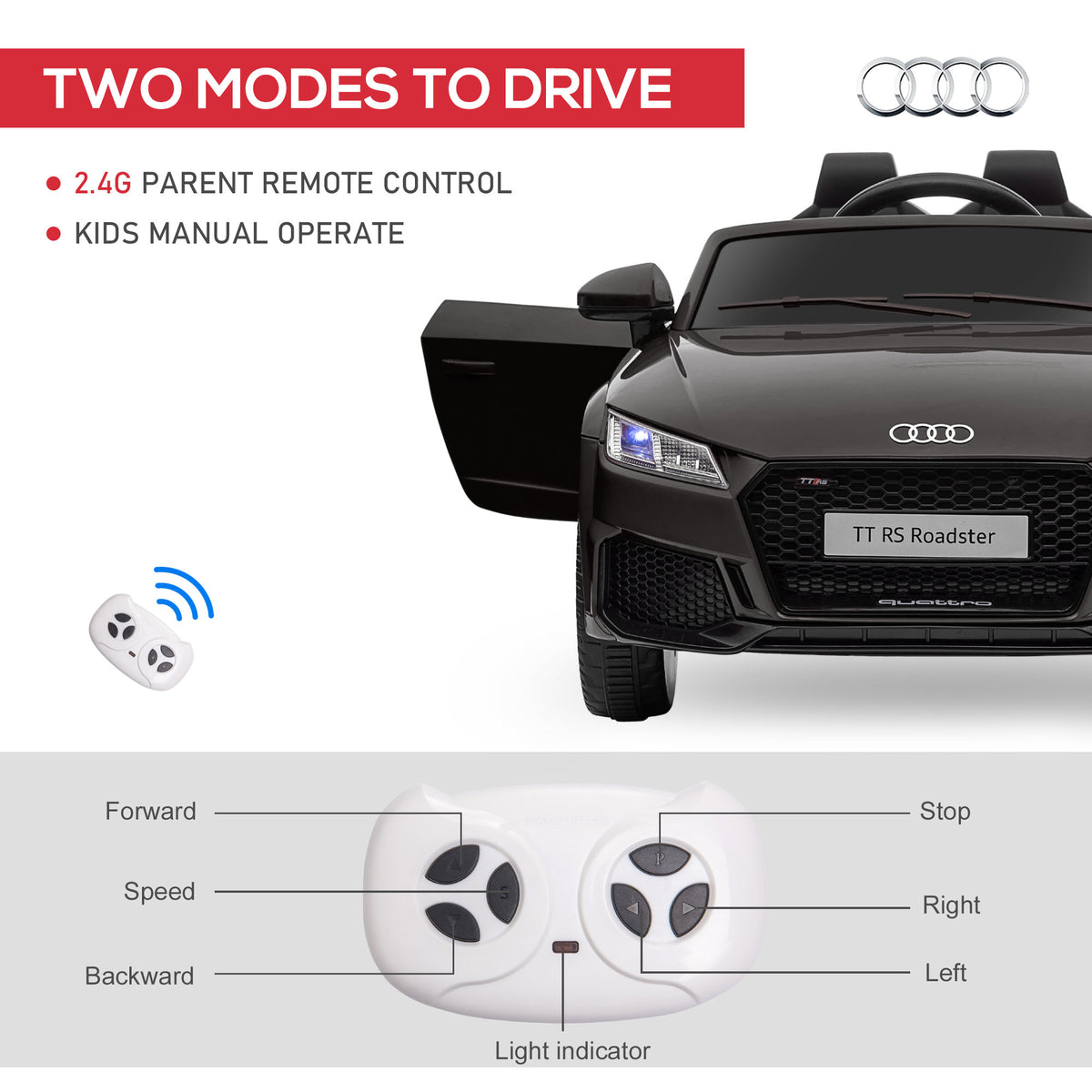 Aosom Officially Licensed Kids Ride-On Car 6V Battery Powered Vehicle Perfect Gift For Kids with Remote Control, Suspension Wheel, Adjustable Speed
