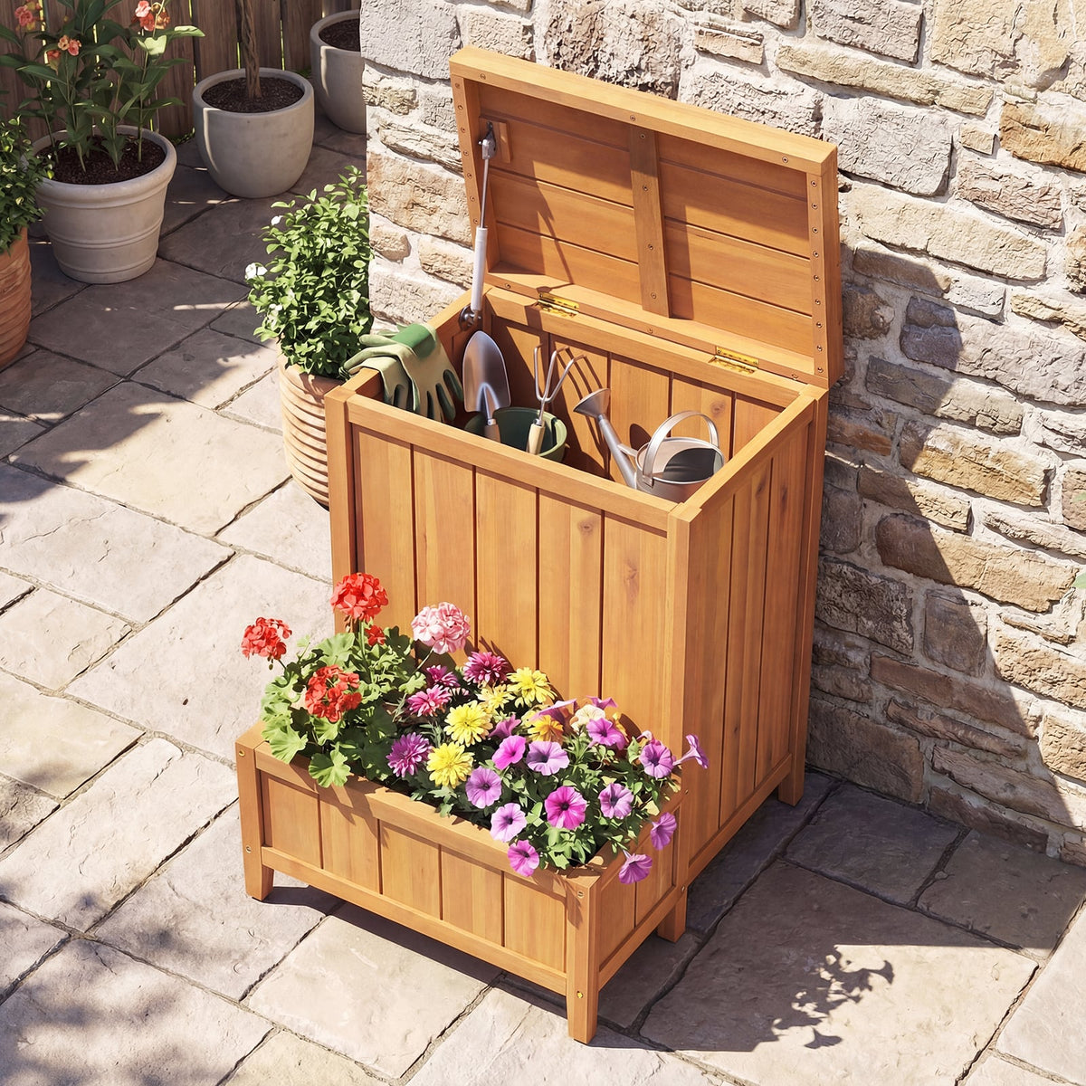 Package Delivery Box with Planter Box for Pool Accessories and Garden Tools view 6