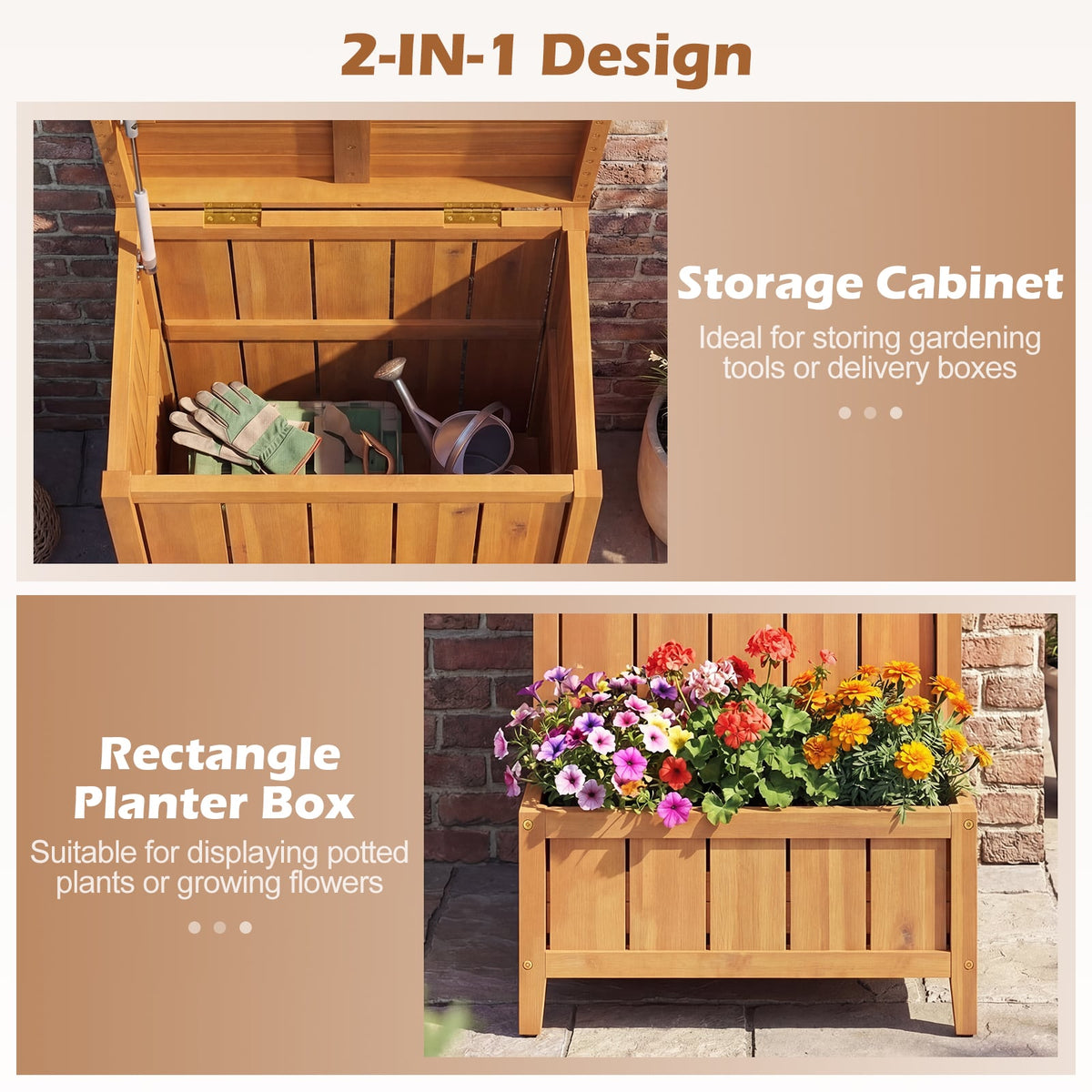 Package Delivery Box with Planter Box for Pool Accessories and Garden Tools view 7