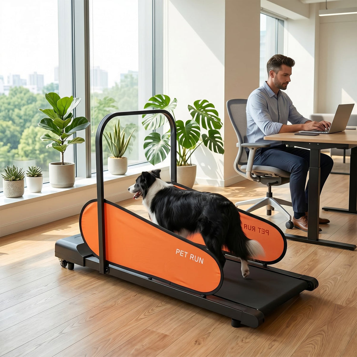 Pet Treadmill for Small & Medium Dogs with LED Display and Adjustable Speed-Black view 2