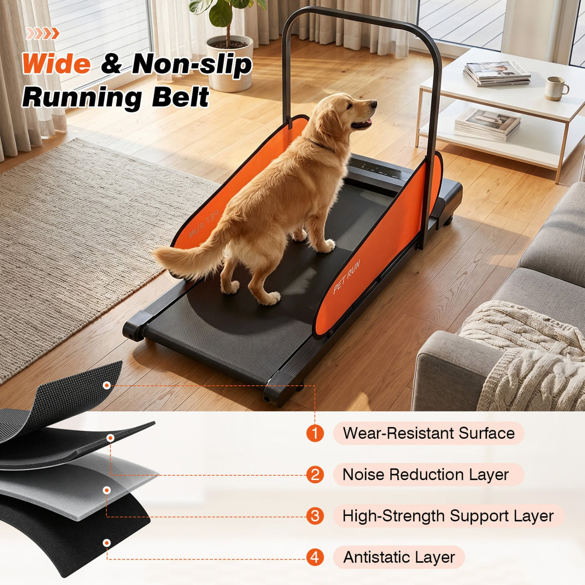Pet Treadmill for Small & Medium Dogs with LED Display and Adjustable Speed-Black view 6