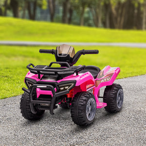 Aosom Kids Ride-on ATV Quad Bike Four Wheeler Car with Music, 6V Battery Powered Motorcycle for 18-36 Months
