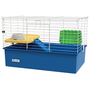 18.5" Small Animal Cage with Water Bottle, Food Dish, Platform, Ramp, Black – view 8