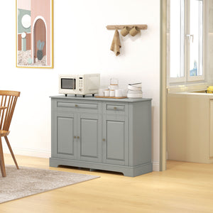 Modern Sideboard Cabinet, Buffet Cabinet with 2 Drawers and Adjustable Shelves – view 14