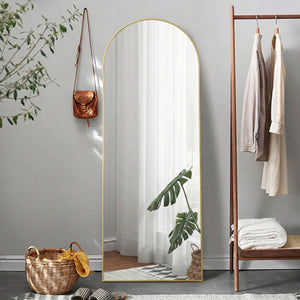 Arched Standing Mirror, 64" x 20" Full Length Mirror, Free Standing or Wall Mounted for Living Room – view 14