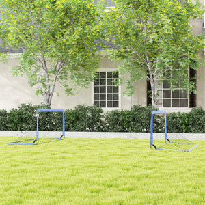 Soozier 6' x 3' Set of 2 Soccer Nets for Backyard, Portable Soccer Goal for Practice with Carry Bag