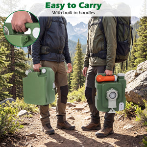 Portable Camping Toilet Porta Potty with Level Indicator and 22 L Detachable Waste Tank-Green view 5