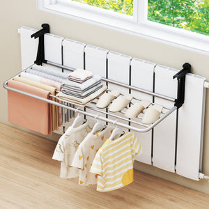 Portable Clothes Drying Rack Extendable Radiator Clothes Airer with Robust Aluminum Frame view 3