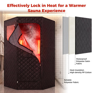 Portable Far Infrared Sauna Box for Home Full Body Sauna Tent-Black view 8