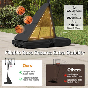Portable Outdoor Basketball Hoop 8-10 FT Height Adjustable Basketball Goal System view 7