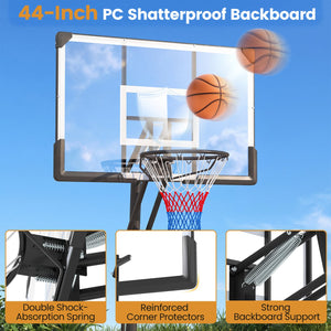 Portable Outdoor Basketball Hoop 8-10 FT Height Adjustable Basketball Goal System view 8
