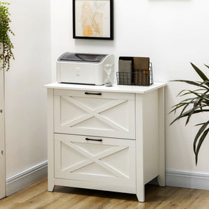 Vertical File Cabinet with Hanging Bars for A4 Size for Home Office, 29.9"x 19.7"x 30.3", White