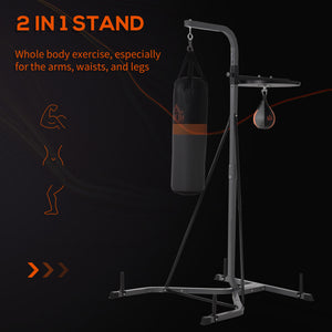 Punching Bag Holder and Speed Ball Exercise Punching Bag Stand with Punching Ball 45.25"L x 61.75"W x 87"H Load 220lb