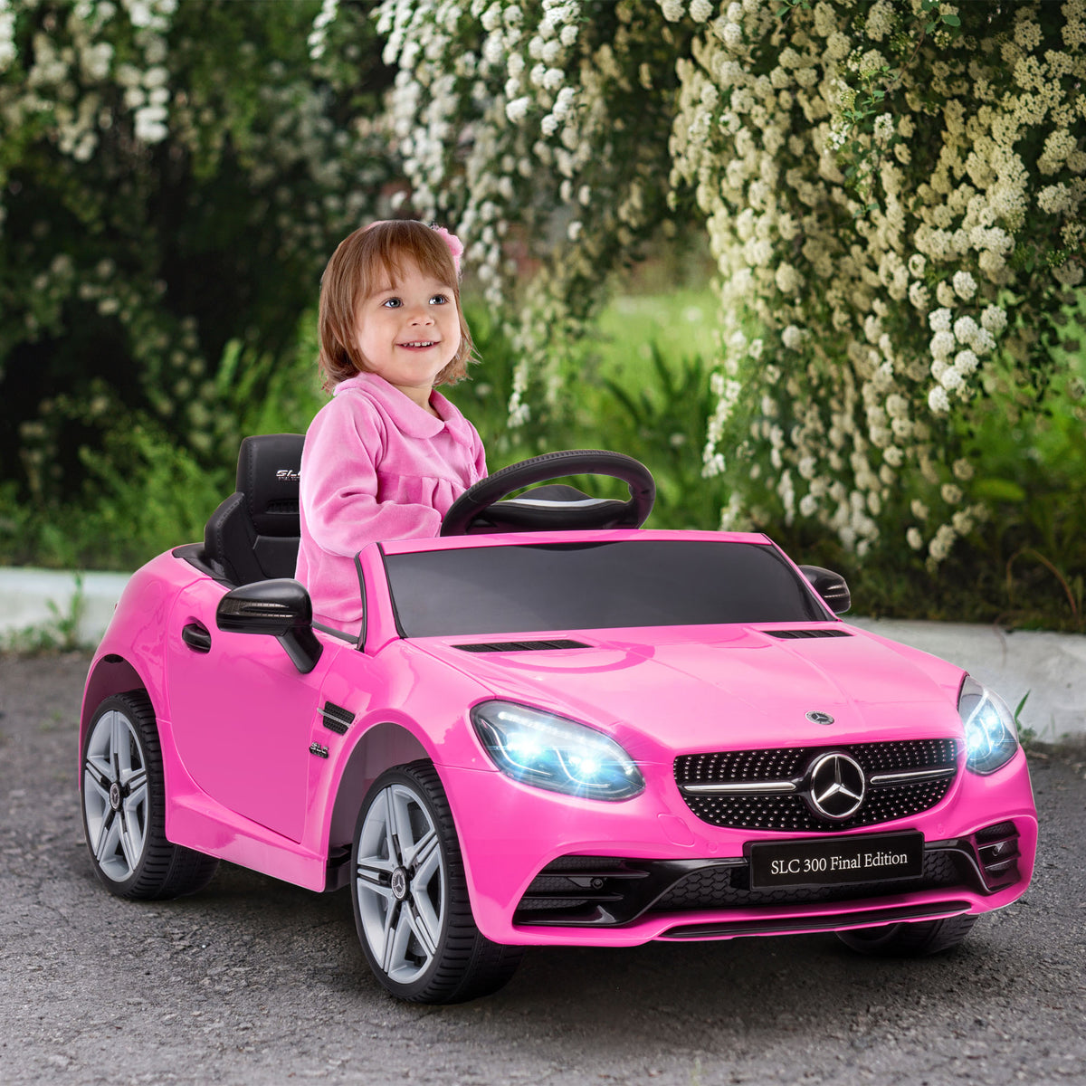 Aosom 12V Ride On Car with Parent Remote Control Two Motors Music Lights Suspension Wheels for 3-6 Years