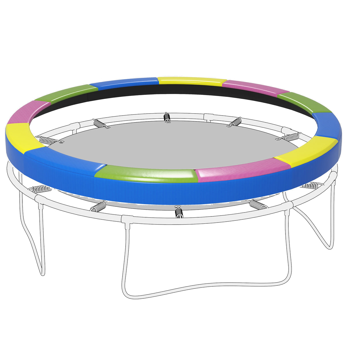 14FT Trampoline Spring Cover, Trampoline Pad Replacement, Waterproof and Tear-Resistant – view 4
