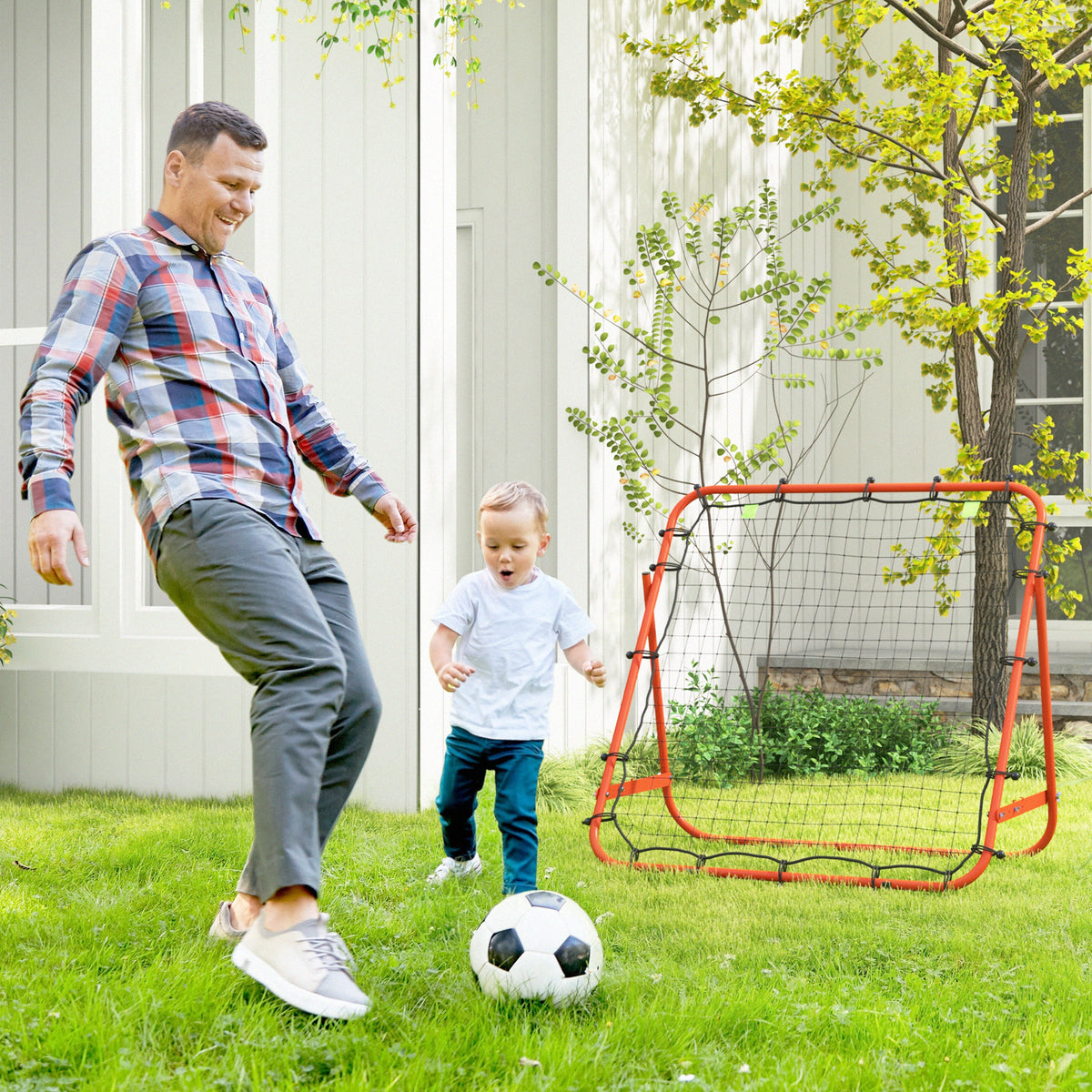 Soozier Volleyball Rebounder Net, Adjustable Soccer Rebounder, Baseball Volleyball Training Equipment Aid