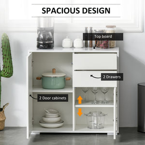 High Gloss Buffet Sideboard with 2 Drawers, 2 Doors and Adjustable Shelf – view 10
