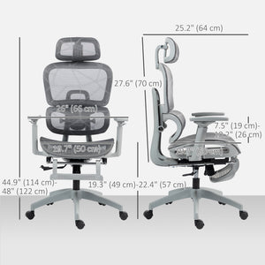 Mesh Office Chair with 3D Armrest, High Back Desk Chair with Lumbar Support, 135° Reclining – view 9