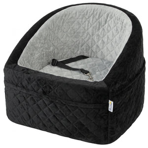 Dog Car Seat, Dog Booster Car Seat Washable with Adjustable Safety Leash, Storage Pockets for Small Under 10kg, Grey