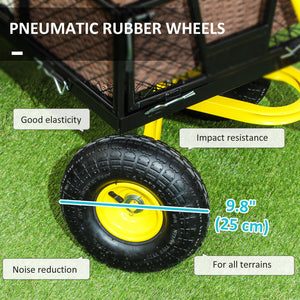 Garden Cart, Utility Wagon Cart with Removable Sides, Convert into Flatbed, 10" Wheels – view 10