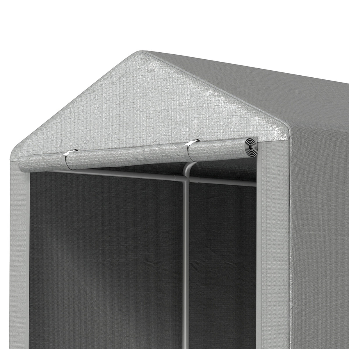 Portable Bicycle Shed with Galvanised Steel Frame and Large Door, Waterproof Outdoor Shed for Garden Tools – view 21