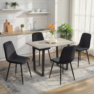 Dining Chairs Set of 4, Upholstered Dining Room Chairs with Steel Legs – view 5