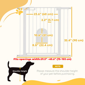 30"-52" Extra Wide Pet Gate Barrier with Small Door, 30"H Dog Gate with Safety Gate Barrier – view 29