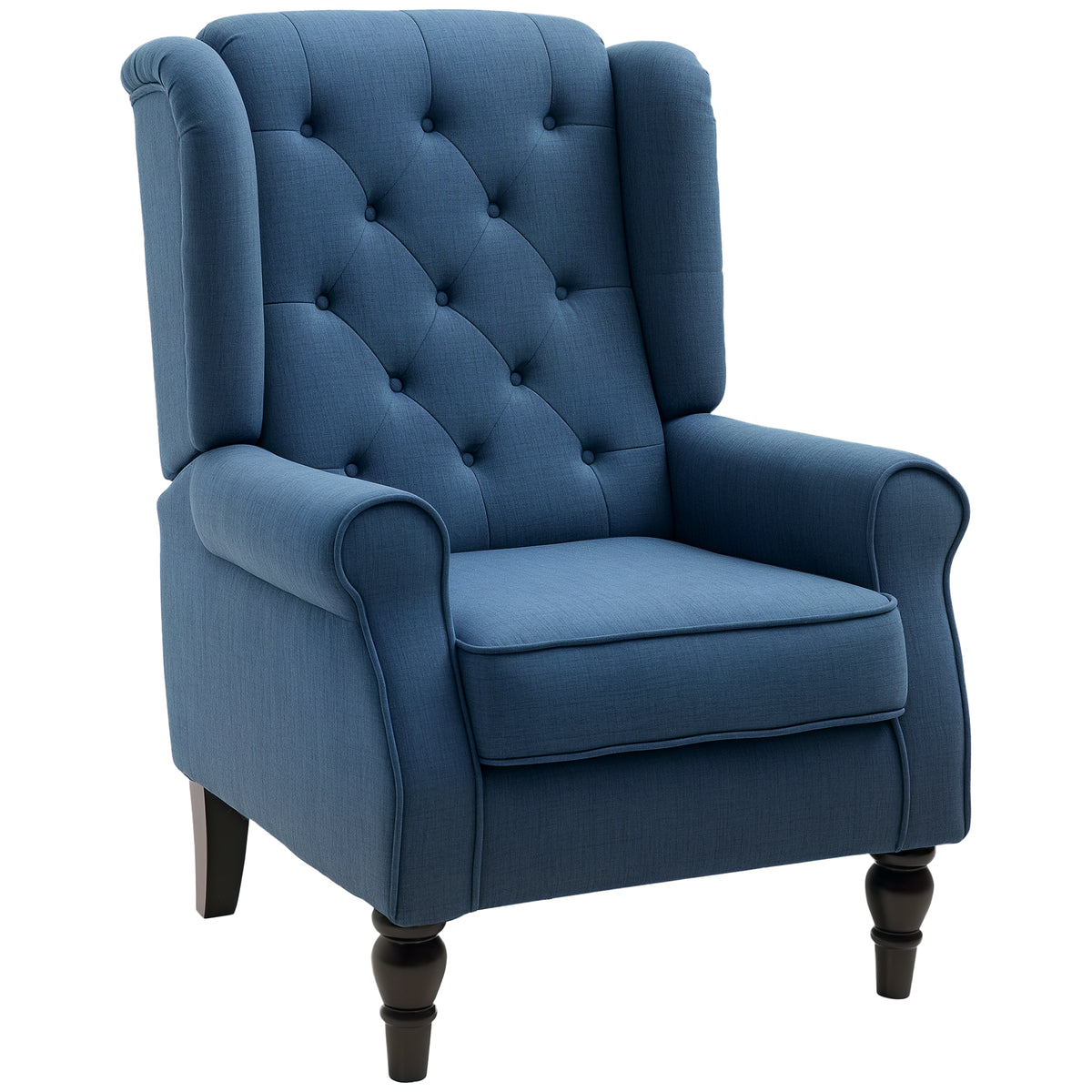 Fabric Accent Chair, Button Tufted Armchair, Upholstered Modern Living Room Chair – view 3
