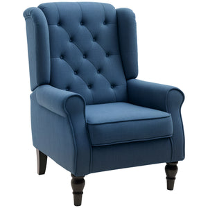 Fabric Accent Chair, Button Tufted Armchair, Upholstered Modern Living Room Chair – view 3