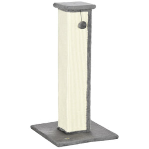 32" Tall Cat Scratching Post for Indoor Cats and Kittens, Sisal Cat Scratcher with Hanging Ball Soft Plush – view 15