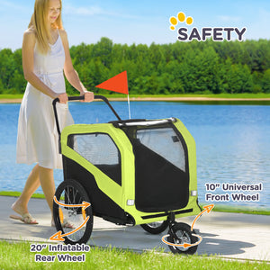 Aosom 2-in-1 Dog Bike Trailer for Large Dogs