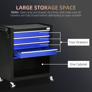 4-Drawer Tool Chest with 4 Wheels, Rolling Tool Box and Storage Cabinet – view 10