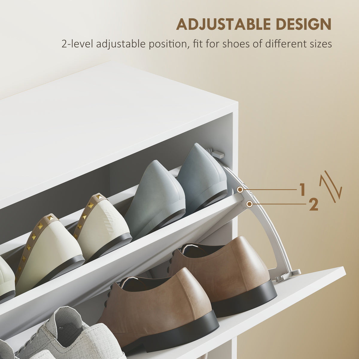 Flip Down Shoe Storage, Multi Cabinet, Wooden Shoe Rack, Entryway Shelf, 4 Drawer Organizer – view 11