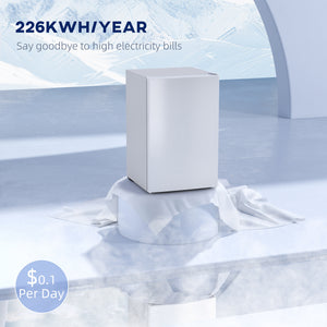 4.5 Cu Ft Mini Fridge with Freezer, Wheels, Single Door Refrigerator, Adjustable Thermostat – view 13
