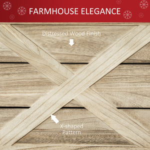 24" Farmhouse Christmas Tree Base Cover Wooden Christmas Tree Collar Box Home Decoration Dark Distressed Wood Finish